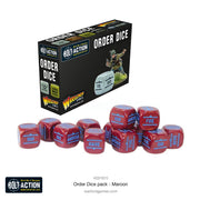 Bolt Action Maroon Order Dice