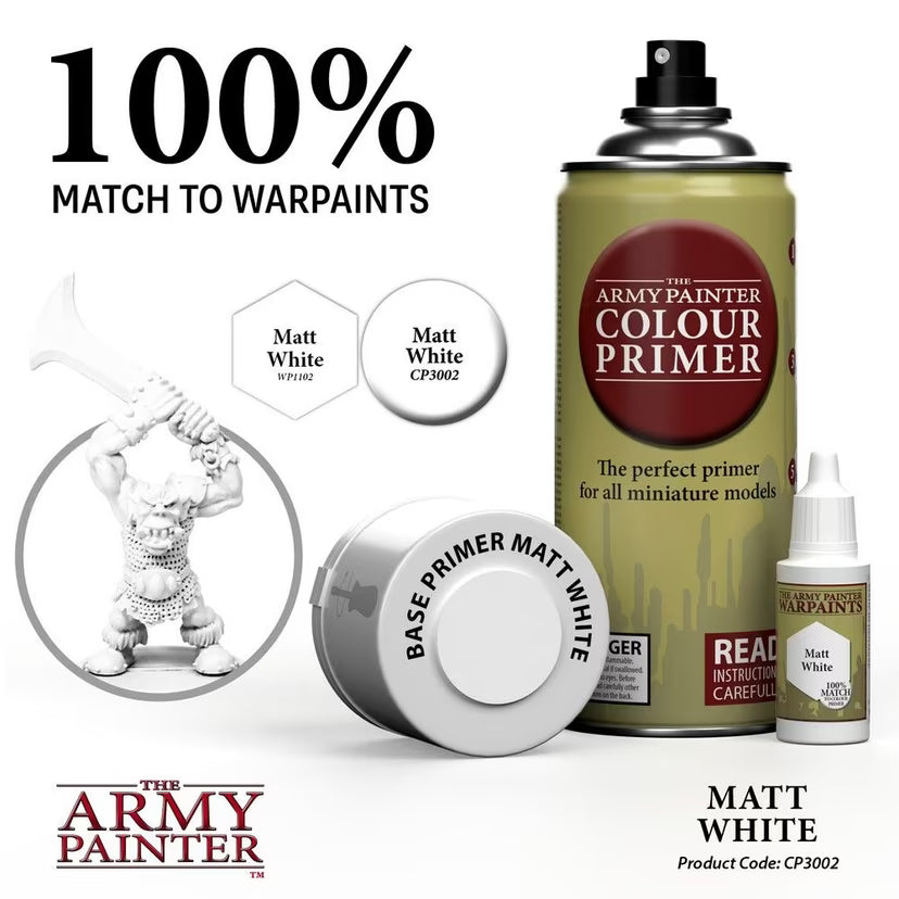 Army Painter Primer Matt White Spray (400ml)