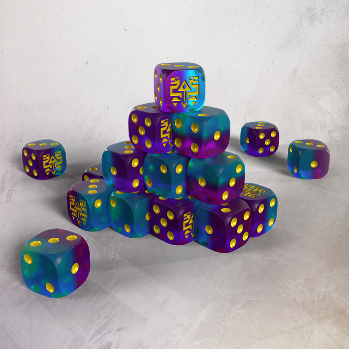 One Page Rules Saurian Starhost Premium Resin 16mm Dice Set