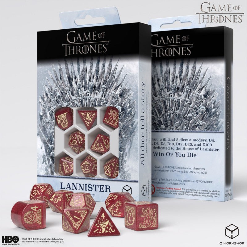 Game Of Thrones Lannister Dice Set