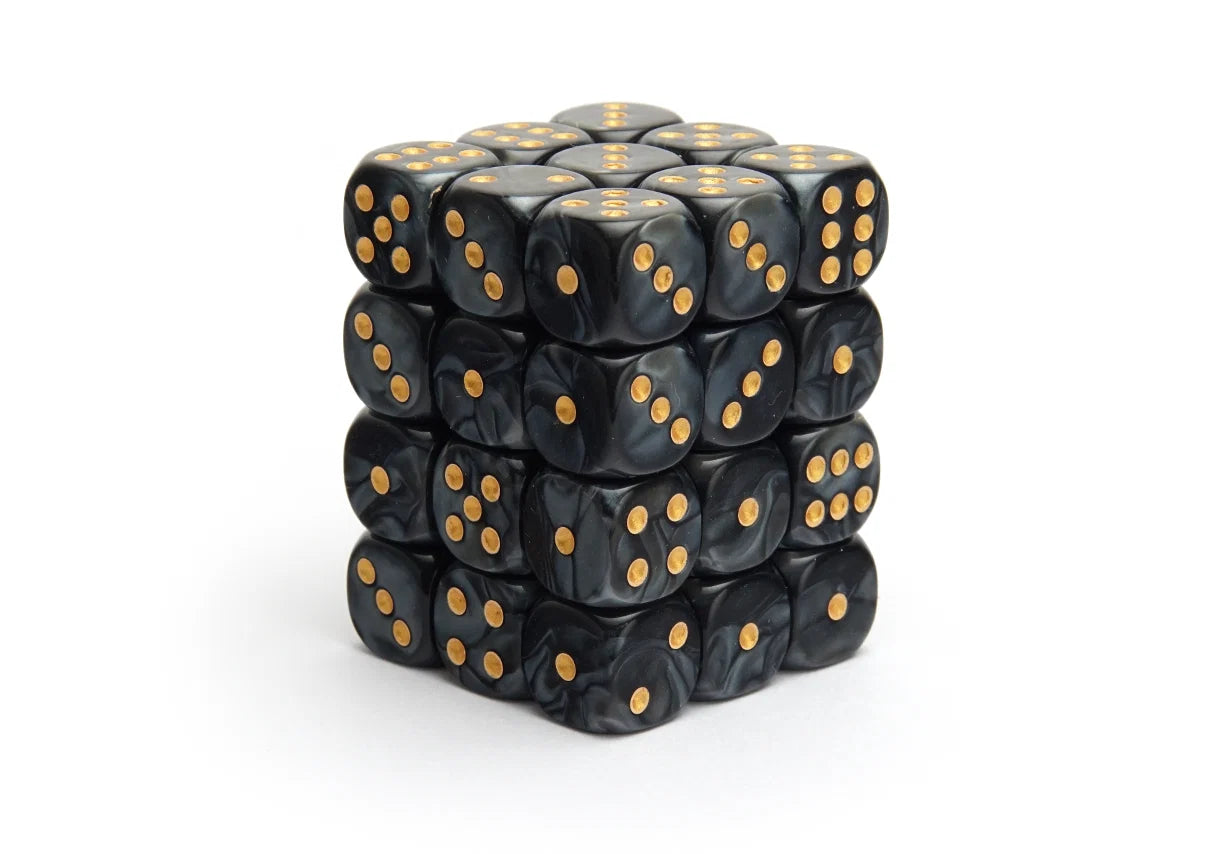 Pearlescent Dice Block - Black | 36x12mm D6